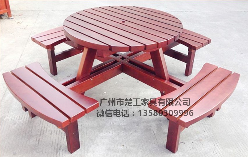 庭院休闲桌椅塑木材质 园区塑木桌椅怎么样  户外桌椅