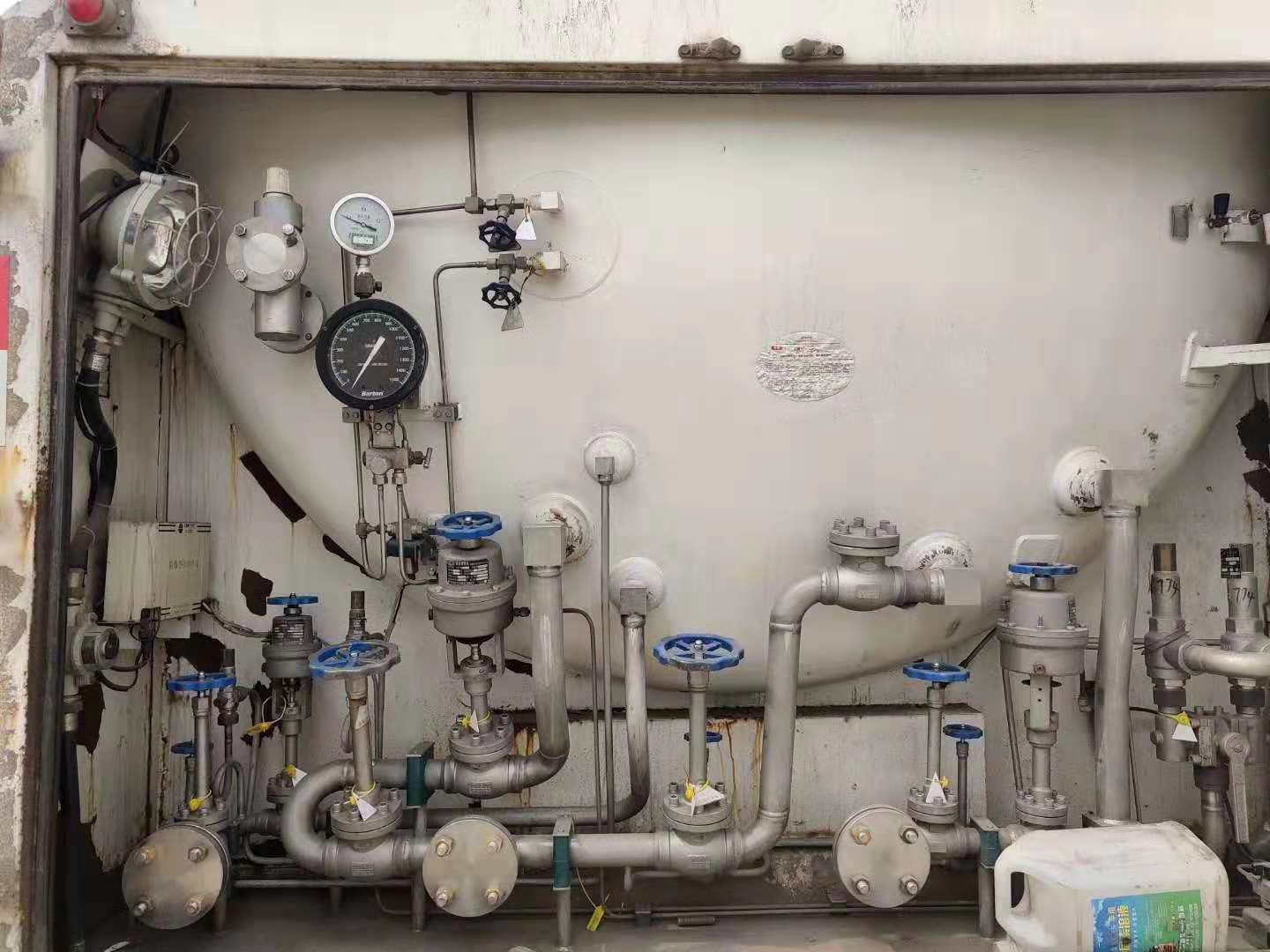 13年52.6立方南通中集槽车尾 真空好 阀门好  lng低温槽车  cng槽车尾  液化天然气运输车