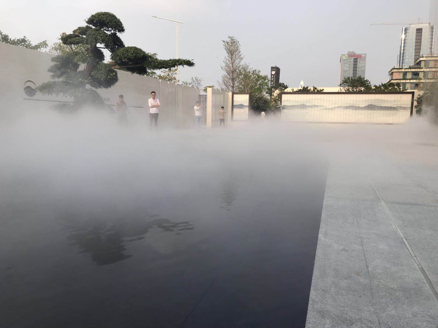 广州恒大地产-恒大雅苑绿化带人工造雾系统工程造价  人工造雾工程