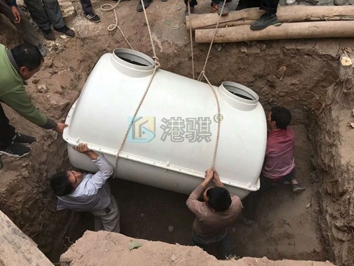 【地埋式家用厕所化粪池】三格化粪桶怎么安装-港骐