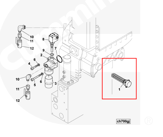 西藏康明斯QSV91发动机加热器3423495