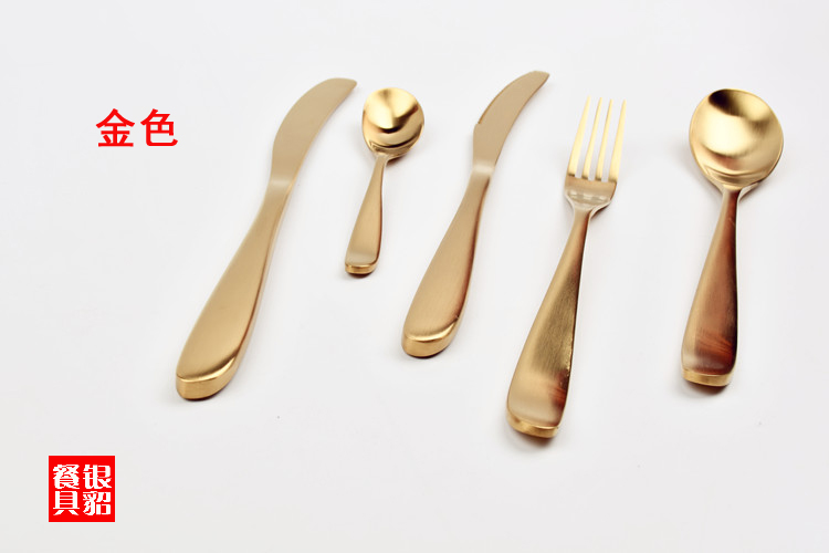 供应厂家直销新品Y882系列不锈钢刀叉勺  镀金镀银餐具  经典酒店餐具