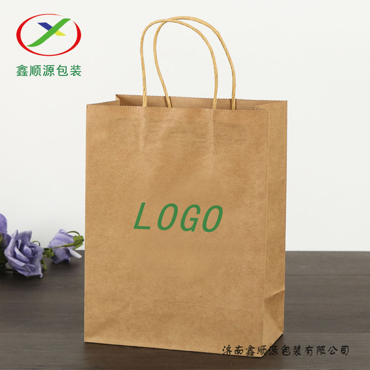 环保牛皮手提袋/外卖手提袋/济南厂家定制  环保袋  烘焙袋