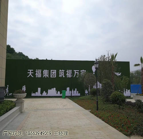 绿篱围挡仿真草皮