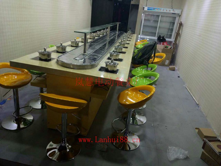 旋转麻辣烫设备那家好工厂价格、哪学寿司设备厂家直销  旋转火锅设备  回转火锅设备