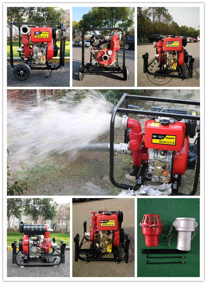 防汛季物资2.5寸柴油机水泵  65管径柴油泵  防汛用柴油水泵  小型柴油机水泵