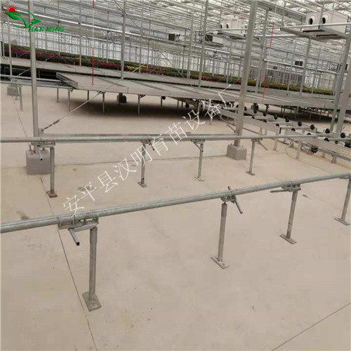 一种新型导轨式移动苗床-物流式苗床设计方案  物流式苗床厂家