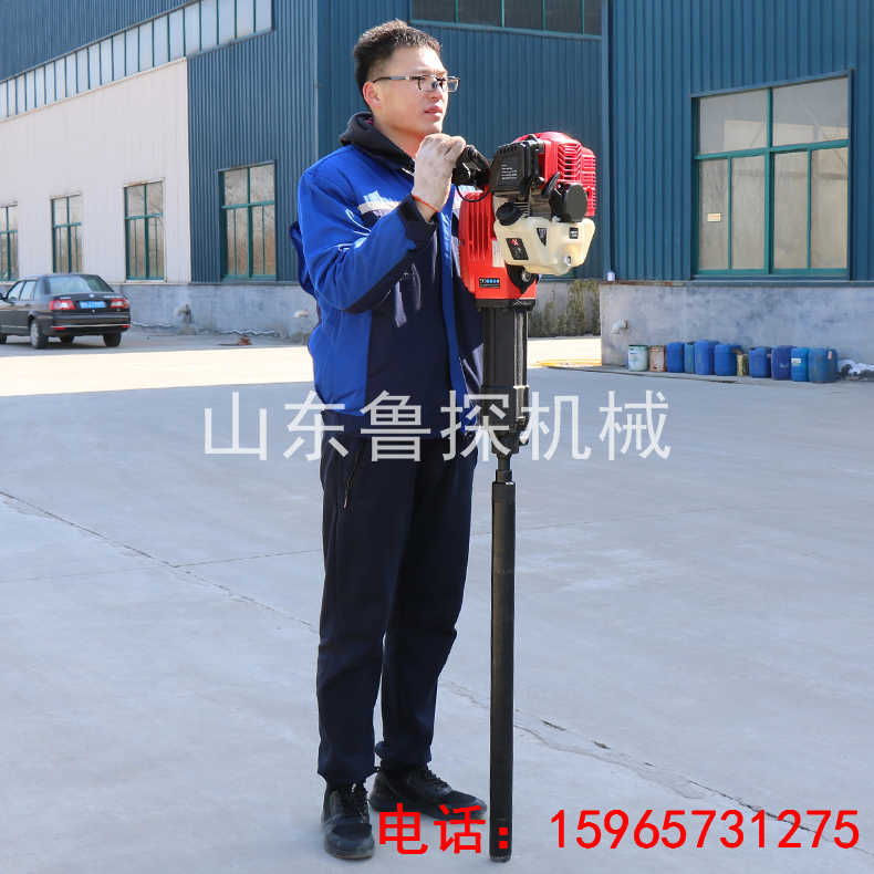 高效QTZ-2单人手持式取土器15米岩土层勘查取芯钻机  小型土层勘探钻机  224动力效率高