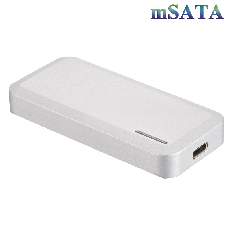 Msata Typec USB3.1外置移动硬盘盒 铝镁合金  mSATA硬盘盒
