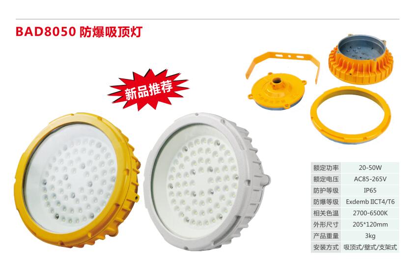 KL2018-60-XD 吸顶式防爆灯 60W  防爆平台灯  吸顶防爆灯
