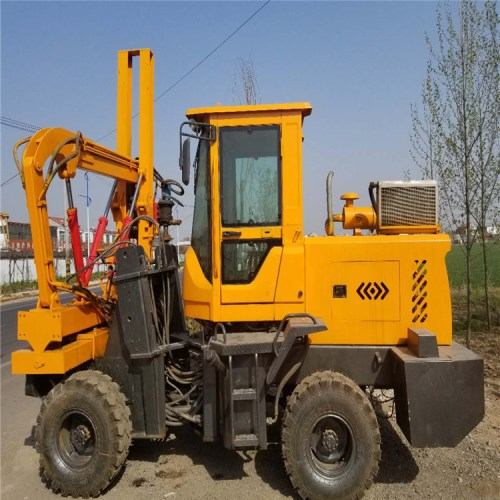 批发液压护栏打桩机 高速公路护栏立柱打桩机厂家  液压打桩机