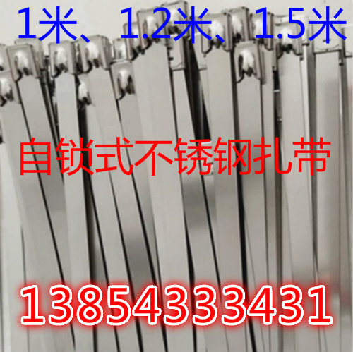 自锁式不锈钢扎带  1.2米不锈钢扎带  船用扎带  电线杆扎带