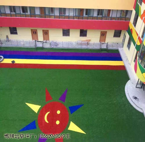新闻:幼儿园人造颗粒草坪(石鼓区工程案例)