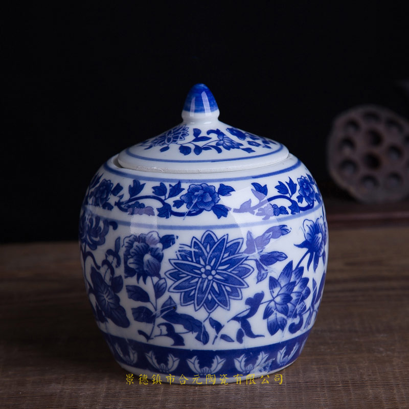 手绘陶瓷茶叶罐定制