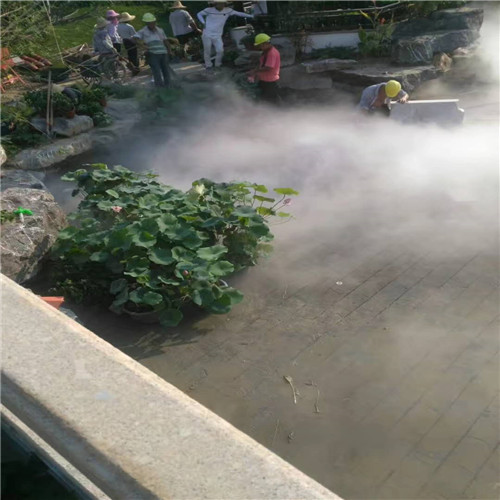 恒大地产小区人行道人造雾降温系统设备  恒大小区人造雾  人造雾降温设备