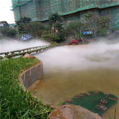 恒大地产小区人行道人造雾降温系统设备  恒大小区人造雾  人造雾降温设备