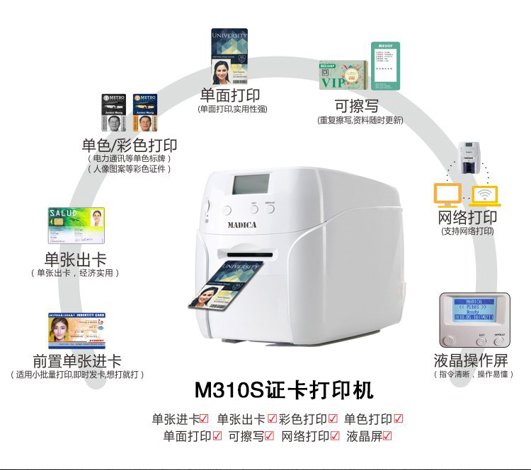 美缔卡Madica M310S证卡人像卡打印机&nbsp;&nbsp;证卡机&nbsp;&nbsp;PVC卡
