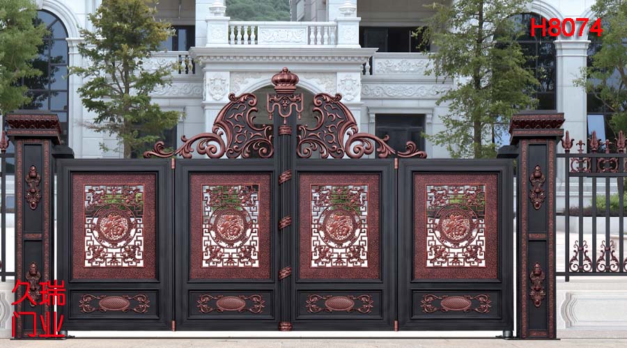 别墅铝艺悬浮折叠门+开平市无轨曲臂折叠门 悬浮摆折门 悬空折叠门