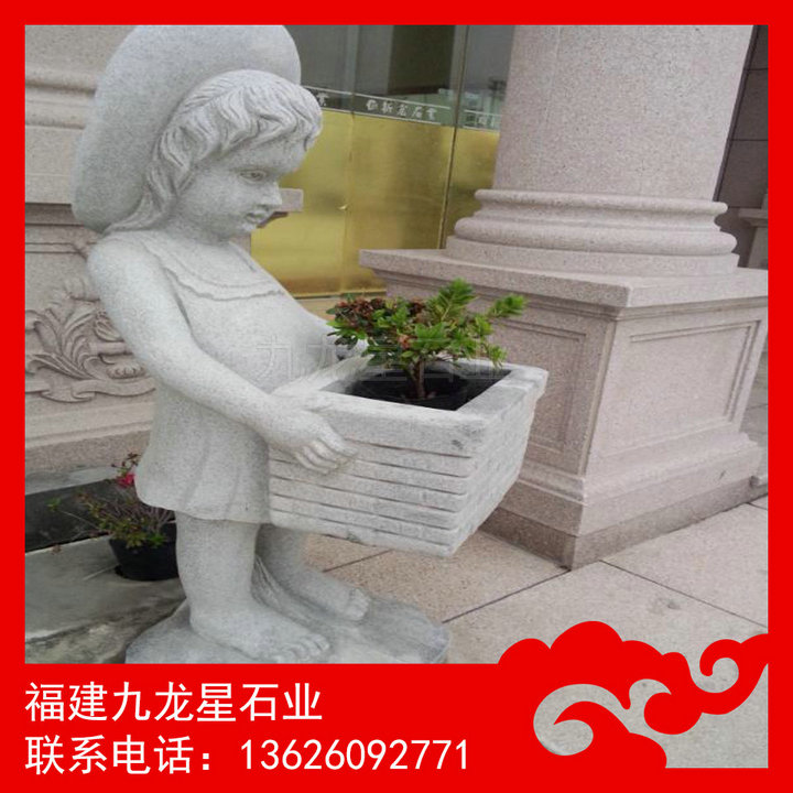 优质花岗岩花钵 欧式花钵 石花盆厂家定做