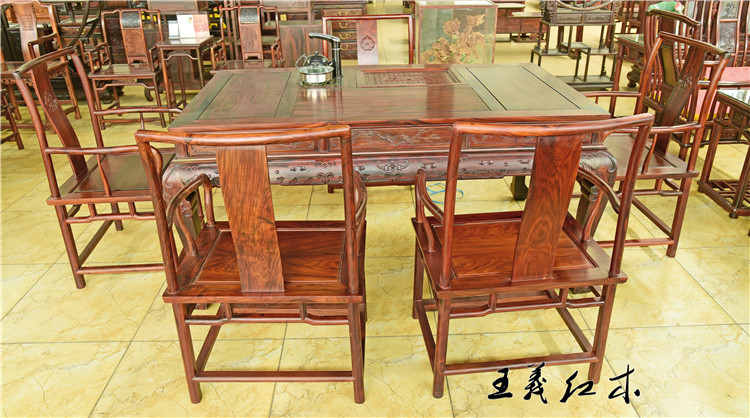 哈尔滨红木餐桌厂家报价 王义红木餐桌旗舰店  红木家具