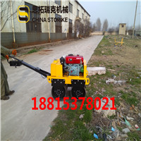 土方路面机械手扶双钢轮压路机直销  路面压实机械  小型振动压路机