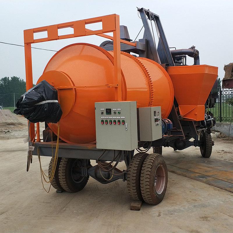 小型湿料加热搅拌机 沥青二次加工设备 滚筒公路修补拌合  多功能