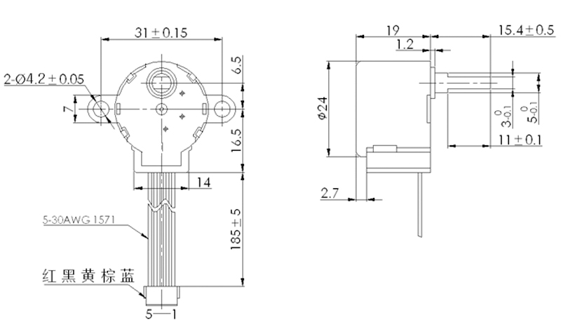24BYJ48电动智能玩具用电机长寿命 厂家供应  电动玩具用电机  微型步进电机
