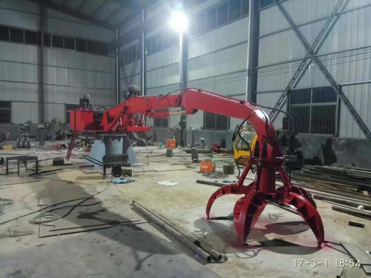 抓机厂家现货 可以来厂现场操作 破碎机配套抓钢机 固定式抓钢机 抓钢机定制
