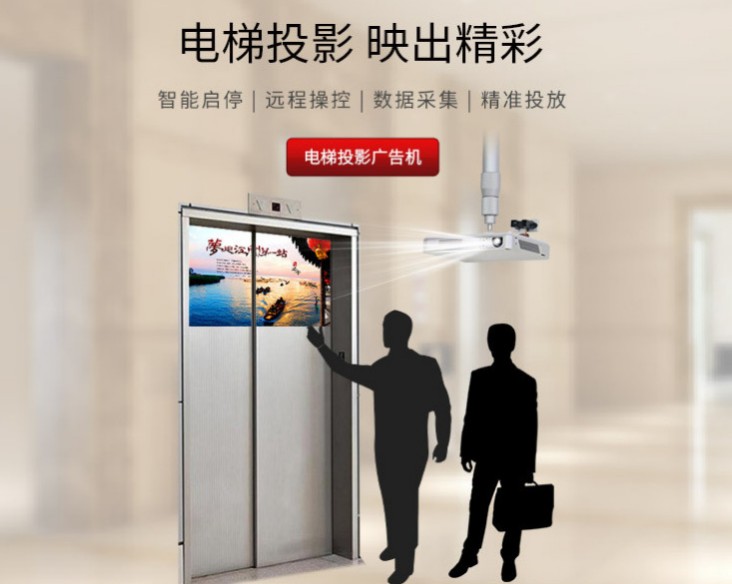 电梯广告投影仪橱窗自动门投影广告机  电梯广告投影机