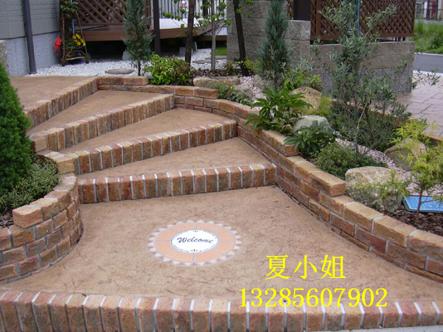 江山公园压花地坪  硬化压花地坪模具