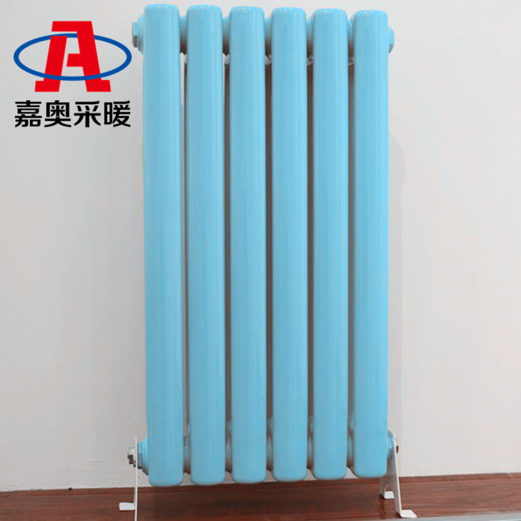 GZ208钢制二柱暖气片 钢制圆二柱型散热器加工订做&nbsp;&nbsp;钢制柱型暖气片