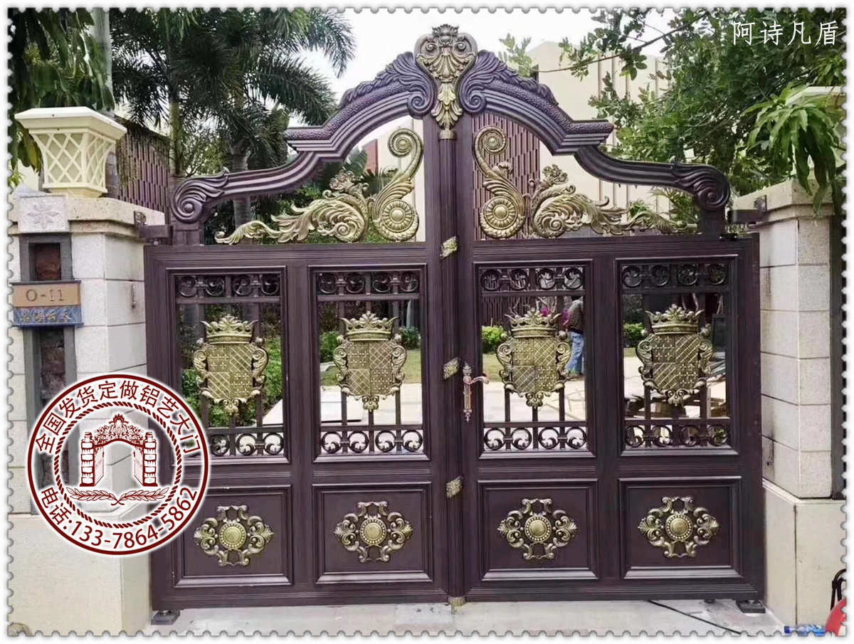 庭院大门农村院子别墅围墙效果图ey01