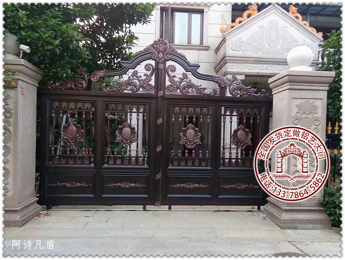 庭院大门农村院子别墅围墙效果图ey01