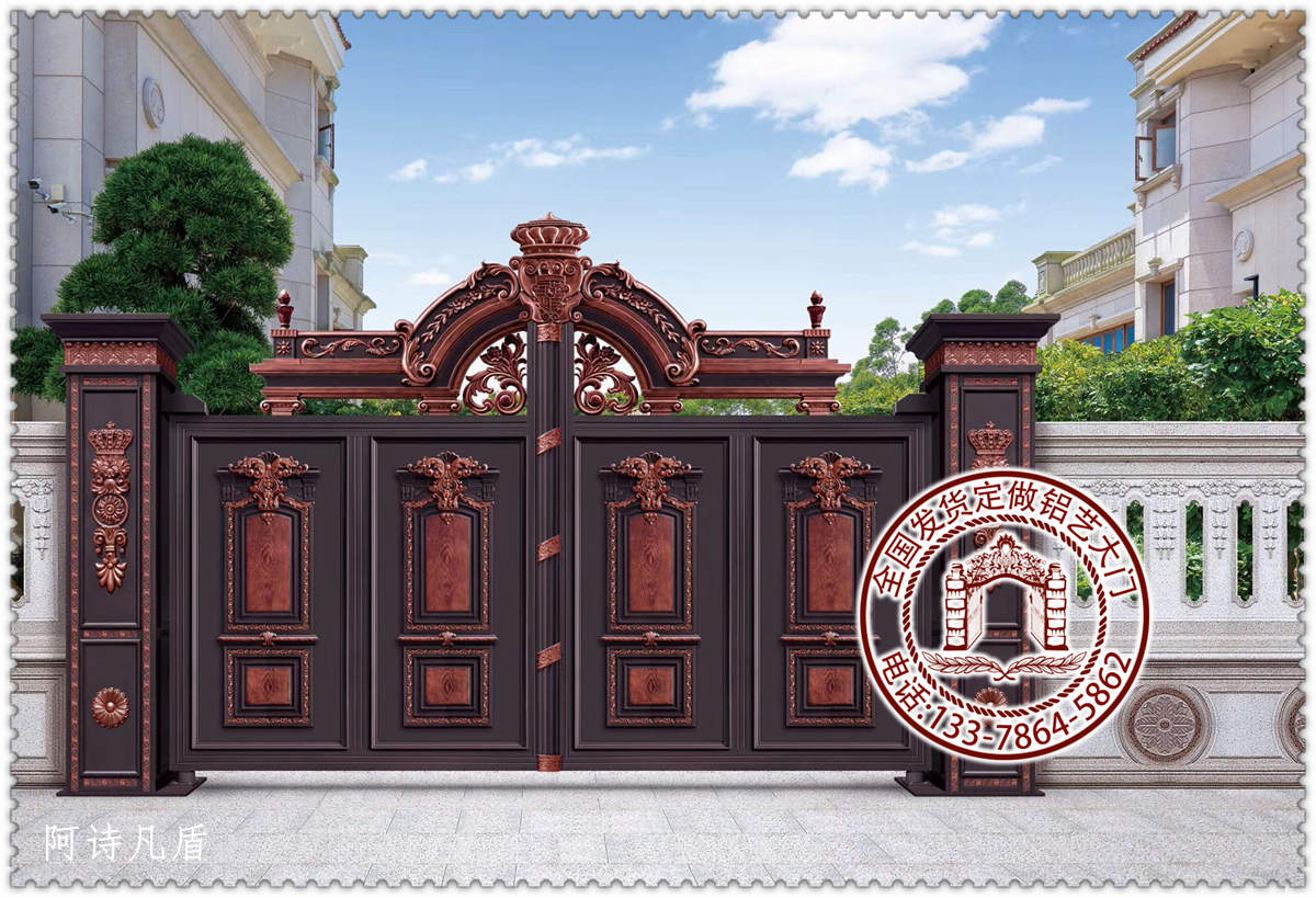 别墅大门铝艺庭院门铝合金院子大门lu12