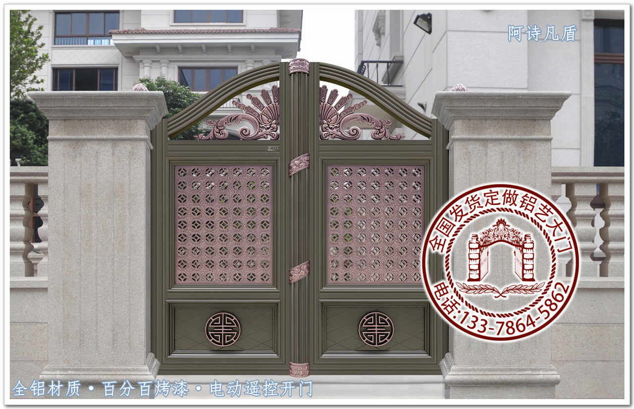 中式别墅庭院大门图片绍令璟凉亭景观大门