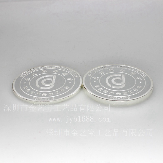 纯金纯银纪念章银章订制源头厂家金属纪念章定做