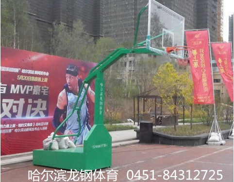 哈尔滨龙钢篮球架焕然一新  户外篮球架  移动式篮球架  篮球架供应商
