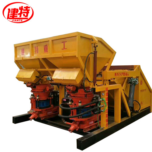 建特重工-吊装式喷浆车(一拖二双斗)喷浆机组  吊装喷浆机组