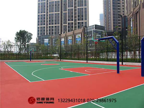 广州硅PU篮球场施工建设及塑胶篮球场材料生产厂家