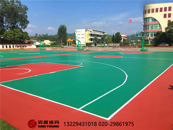 广州硅PU篮球场施工建设及塑胶篮球场材料生产厂家