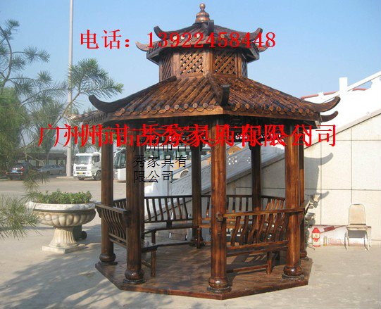 双层古建八角凉亭，定制四角凉亭厂家  双层古建四角凉亭