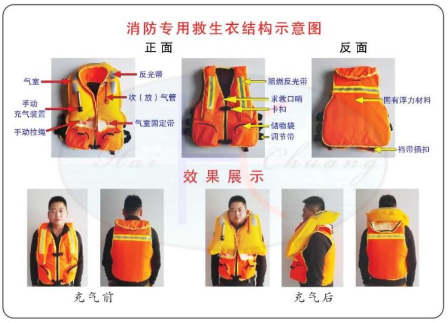 100N消防员救生衣  消防专用救生衣