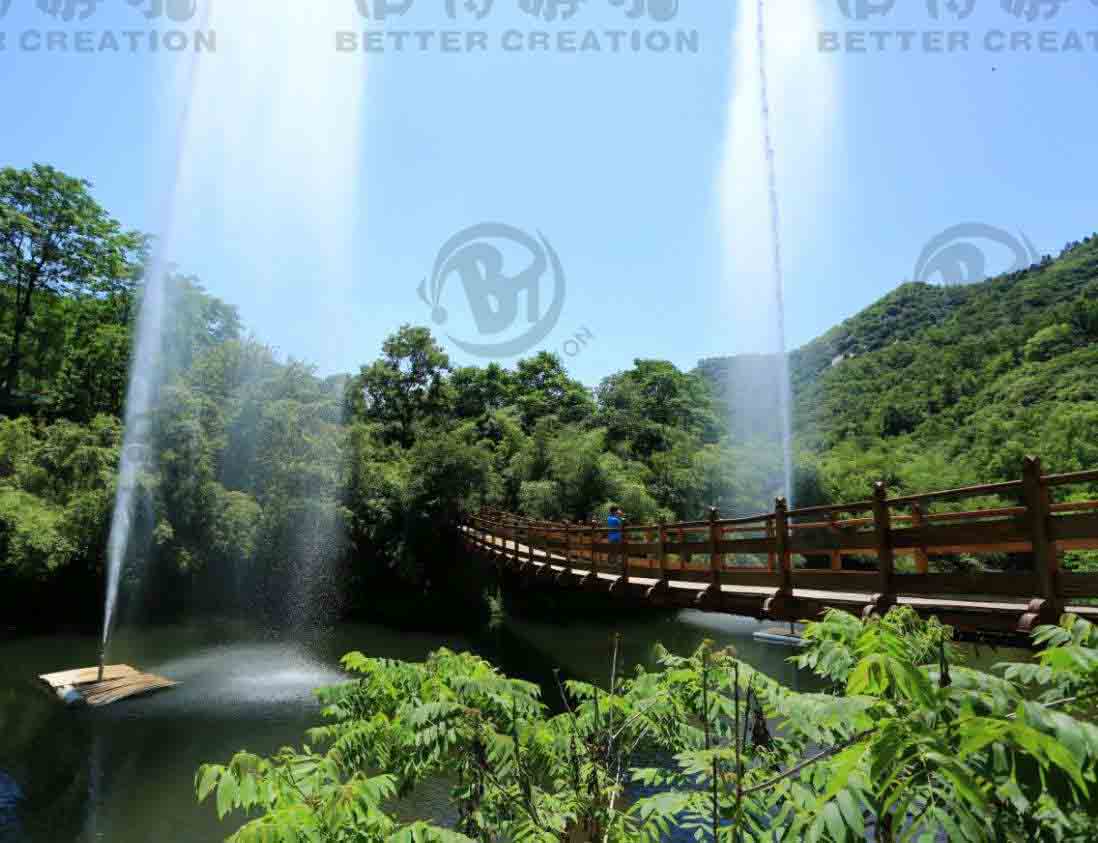 佰特喊泉 灯光音乐喷泉扫码支付 元素多样 灯光音乐喊泉 声控喊泉 30米喊泉