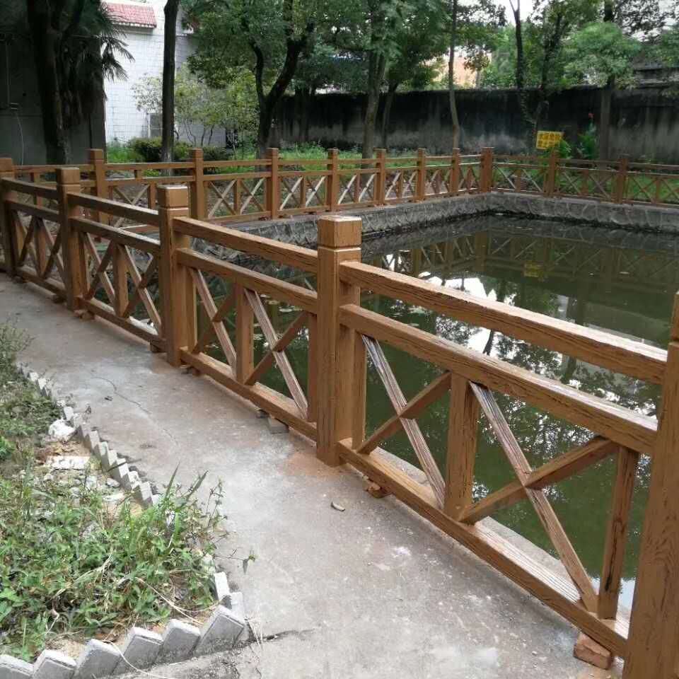 广东仿木栏杆厂家阳江仿树藤护栏价格 围栏制作流程  阳江仿木栏杆厂家  仿木栏杆护栏