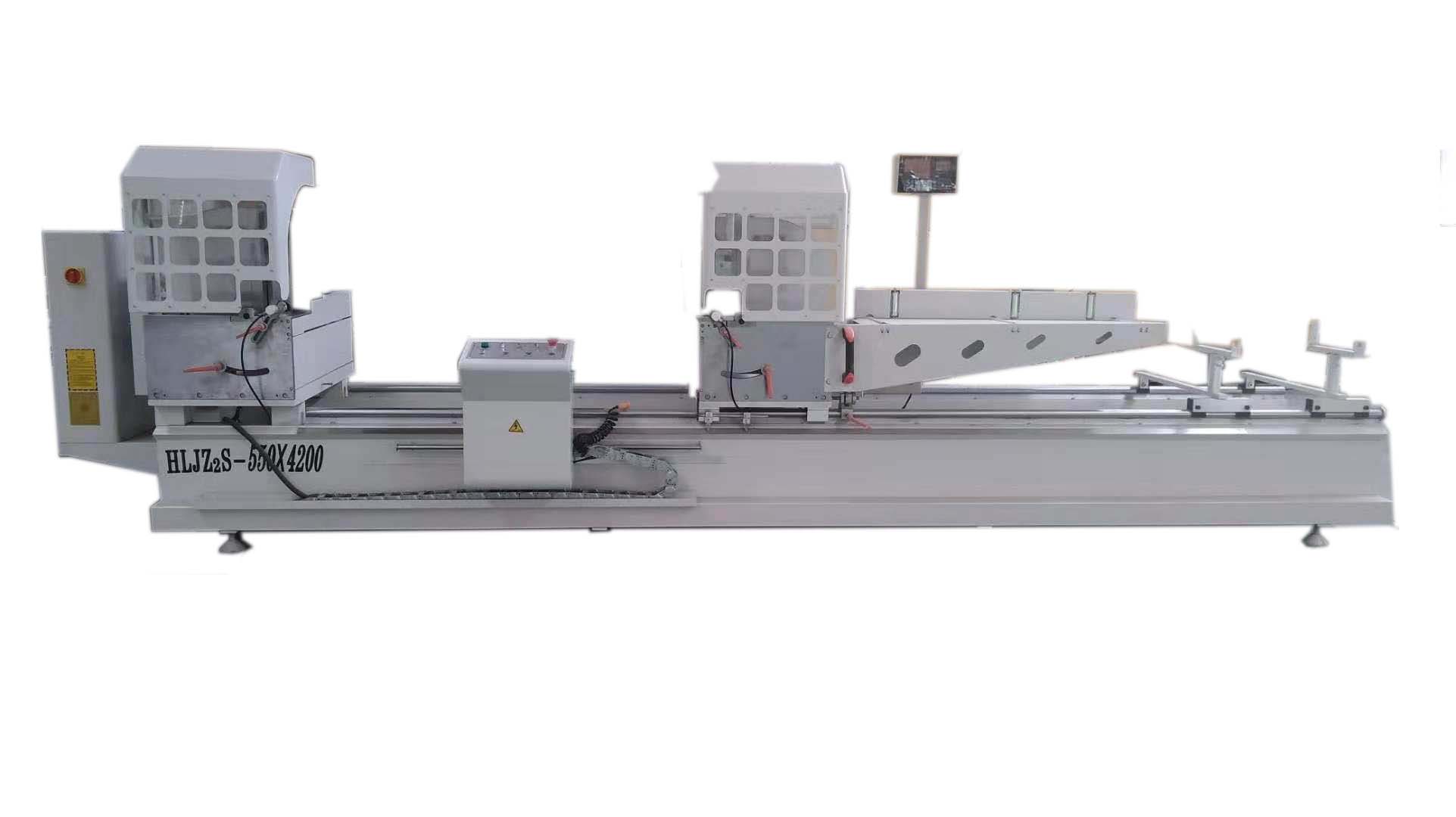 铝门窗设备HLJZ2S-550X4200数显精密双头锯  断桥铝门窗  铝型材切割设备