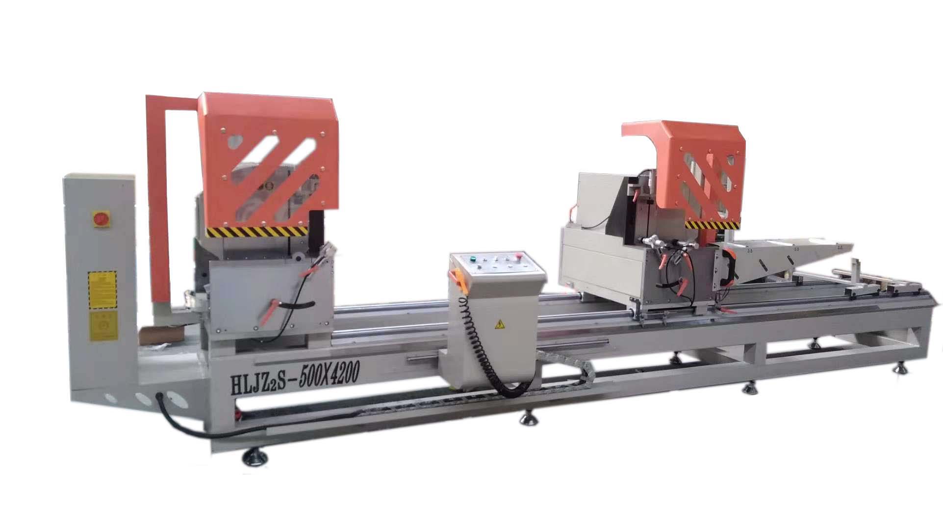 铝门窗设备HLJZ2S-550X4200数显精密双头锯  断桥铝门窗  铝型材切割设备