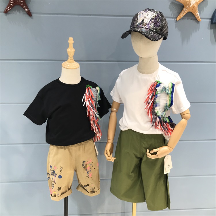 杭州法语童装批发货源2019年夏季新款童装 童装货源 库存尾货
