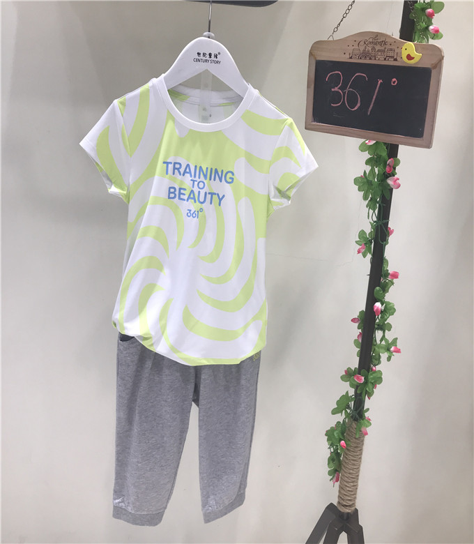 宁波361度品牌折扣店加盟儿童套装2019新款 童装批发 库存尾货 夏季童装