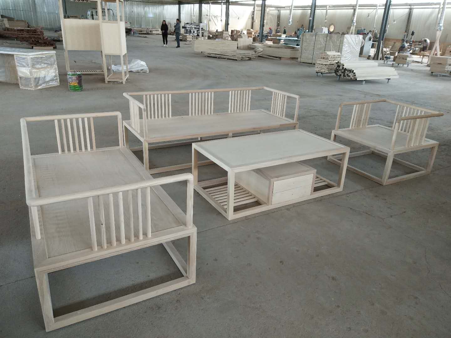 新中式沙发茶几电视柜禅意组合沙发客厅家具  古典组合家具