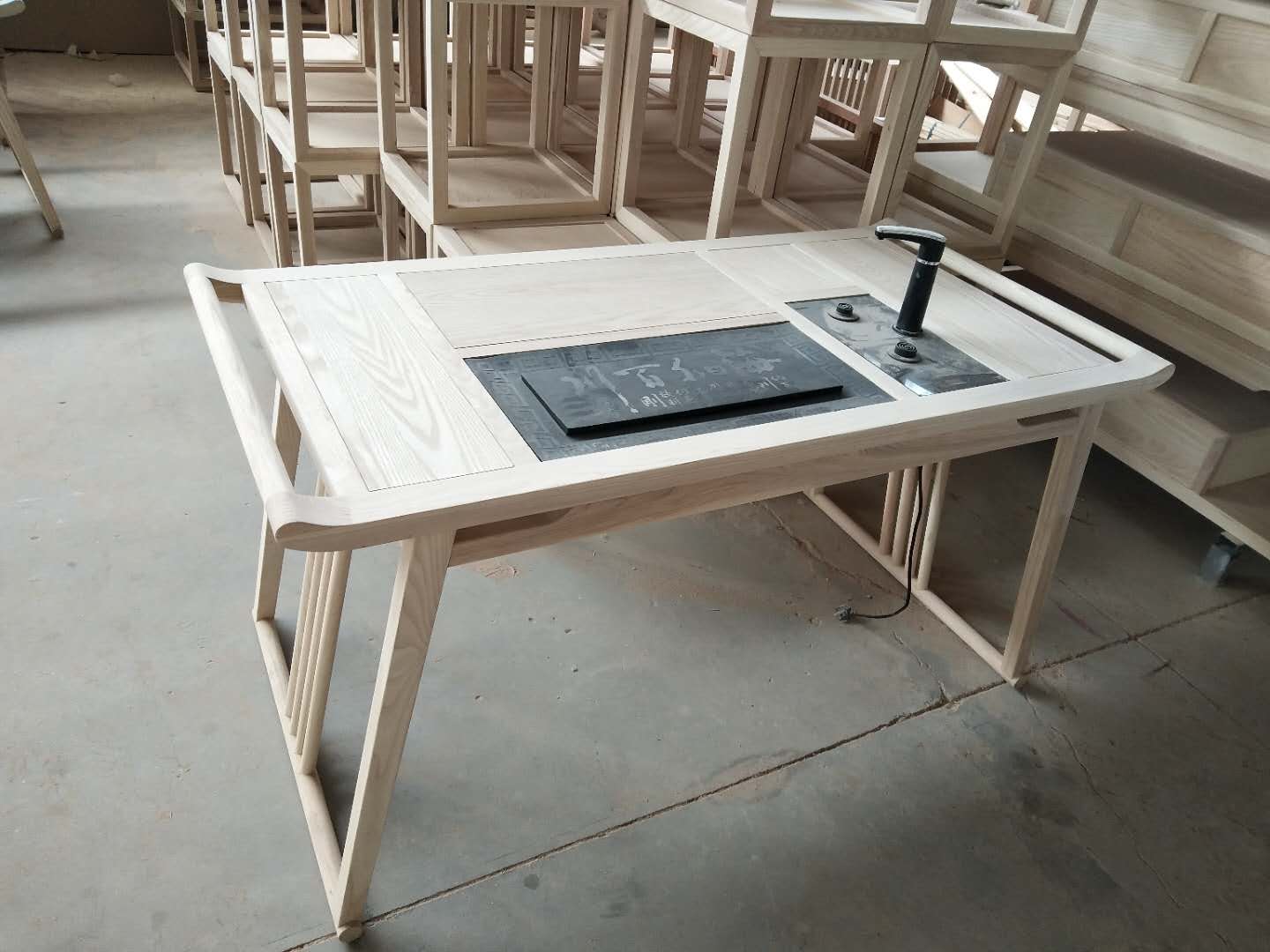 美硕新中式茶桌椅组合 现代简约茶台禅意功夫茶桌  中式复古茶桌